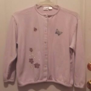 EasterEggViolet cardi, XLarge